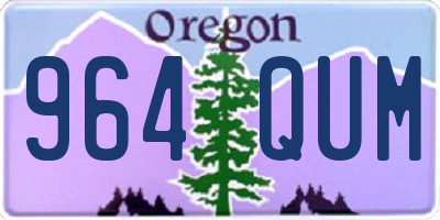 OR license plate 964QUM