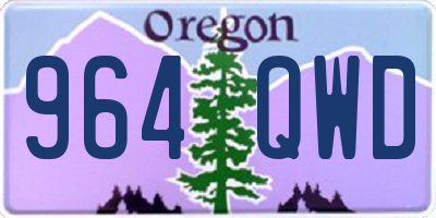 OR license plate 964QWD