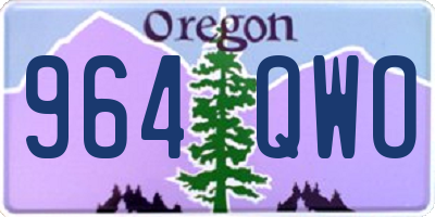 OR license plate 964QWO