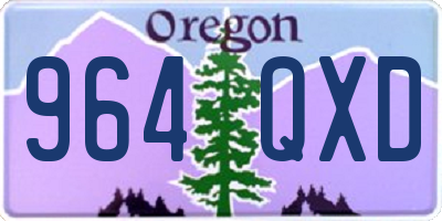 OR license plate 964QXD