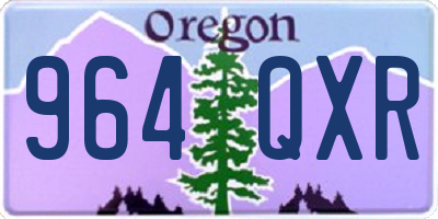 OR license plate 964QXR
