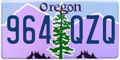 OR license plate 964QZQ