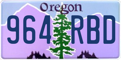OR license plate 964RBD