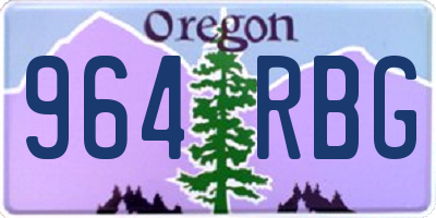 OR license plate 964RBG