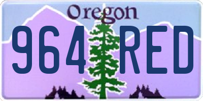 OR license plate 964RED