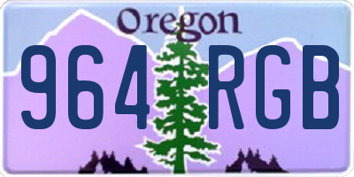 OR license plate 964RGB