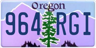 OR license plate 964RGI
