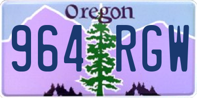 OR license plate 964RGW