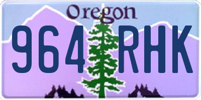 OR license plate 964RHK