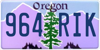 OR license plate 964RIK