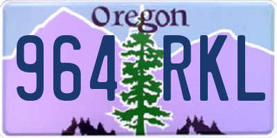 OR license plate 964RKL