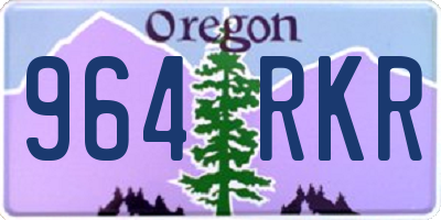 OR license plate 964RKR