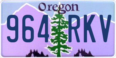 OR license plate 964RKV