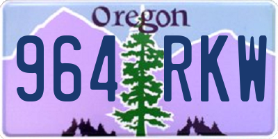 OR license plate 964RKW