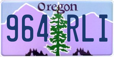OR license plate 964RLI