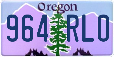 OR license plate 964RLO