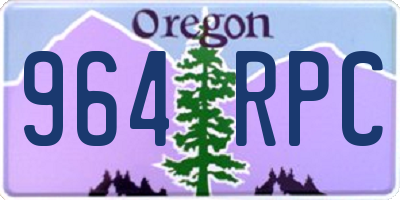 OR license plate 964RPC