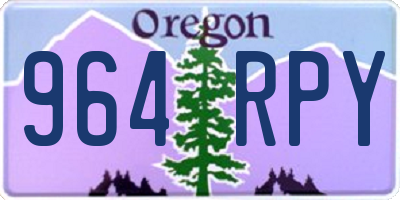 OR license plate 964RPY