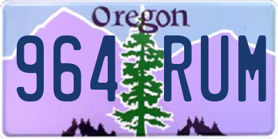 OR license plate 964RUM