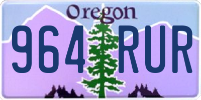 OR license plate 964RUR