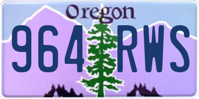 OR license plate 964RWS