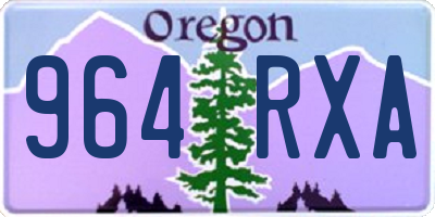 OR license plate 964RXA