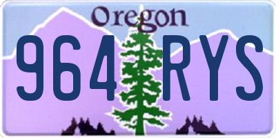 OR license plate 964RYS