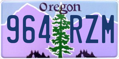 OR license plate 964RZM