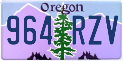 OR license plate 964RZV