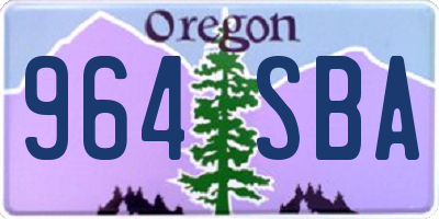 OR license plate 964SBA