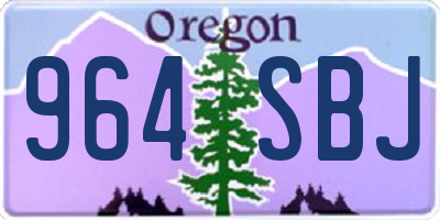 OR license plate 964SBJ