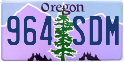 OR license plate 964SDM
