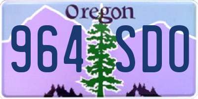 OR license plate 964SDO
