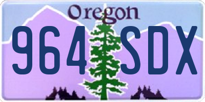 OR license plate 964SDX