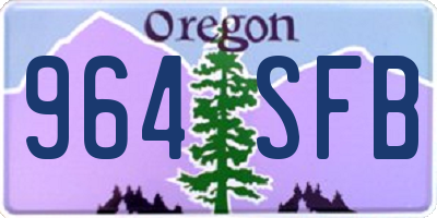 OR license plate 964SFB
