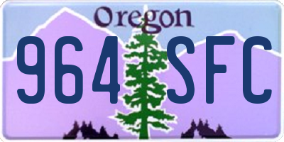 OR license plate 964SFC
