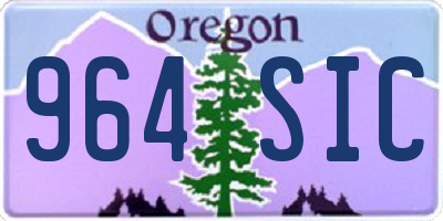OR license plate 964SIC