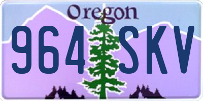 OR license plate 964SKV