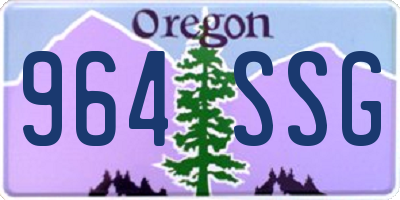 OR license plate 964SSG