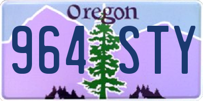 OR license plate 964STY