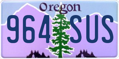 OR license plate 964SUS