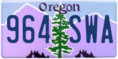 OR license plate 964SWA