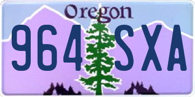 OR license plate 964SXA