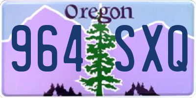 OR license plate 964SXQ