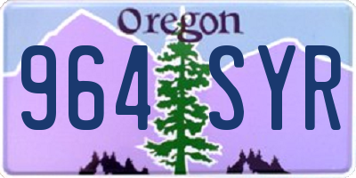 OR license plate 964SYR