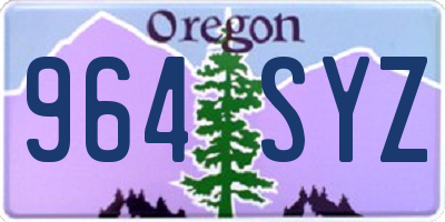 OR license plate 964SYZ