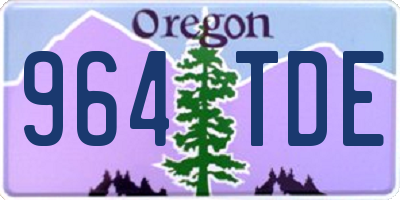 OR license plate 964TDE