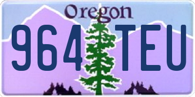 OR license plate 964TEU
