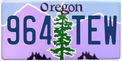 OR license plate 964TEW