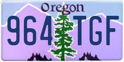 OR license plate 964TGF